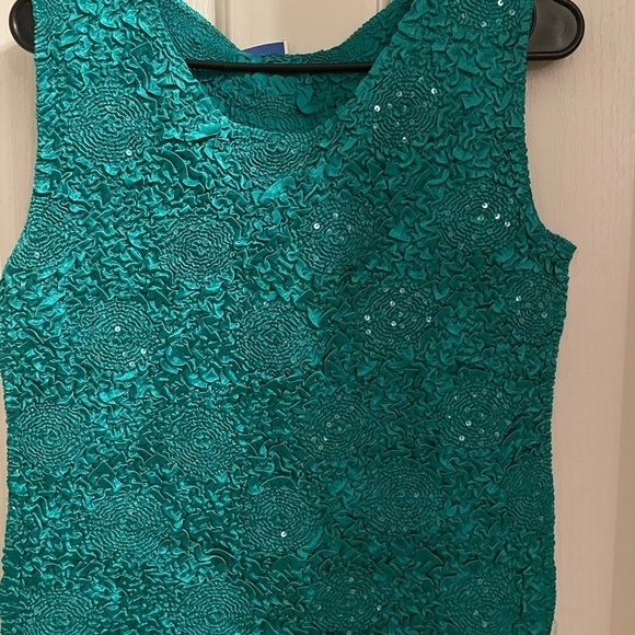 Tahari jacket and sleeveless top set, green, NWT, medium - Picture 4 of 8